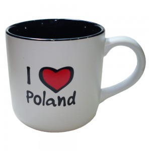 KR biało-czarny I love Poland prostokąt          